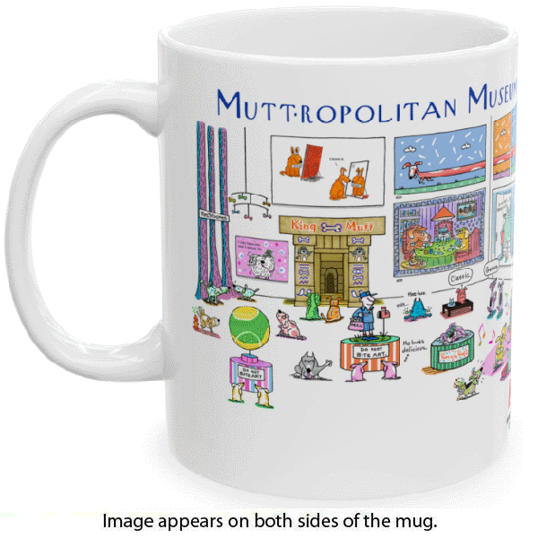dog museum mug