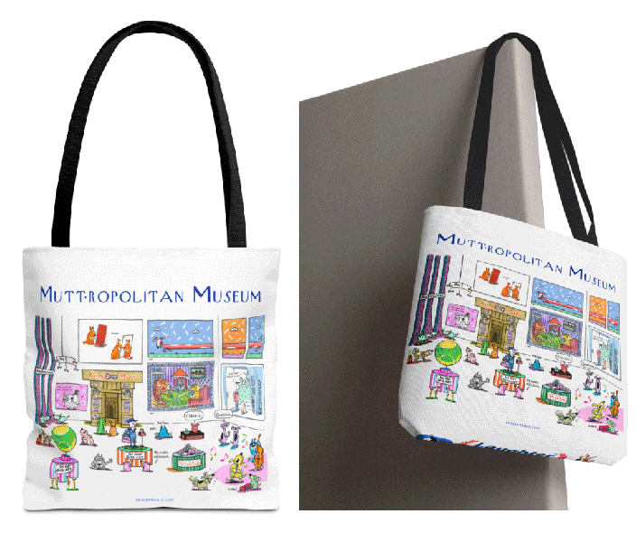 dog museum tote bag