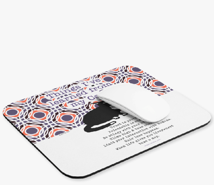 things i learned from my cat mousepad