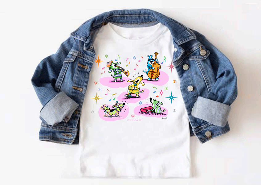 music dogs t-shirt