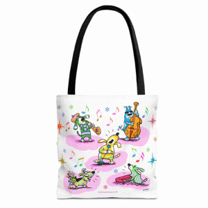 music dogs tote bag