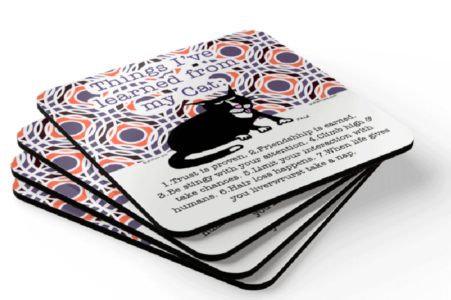 things i learned from my cat drink coasters