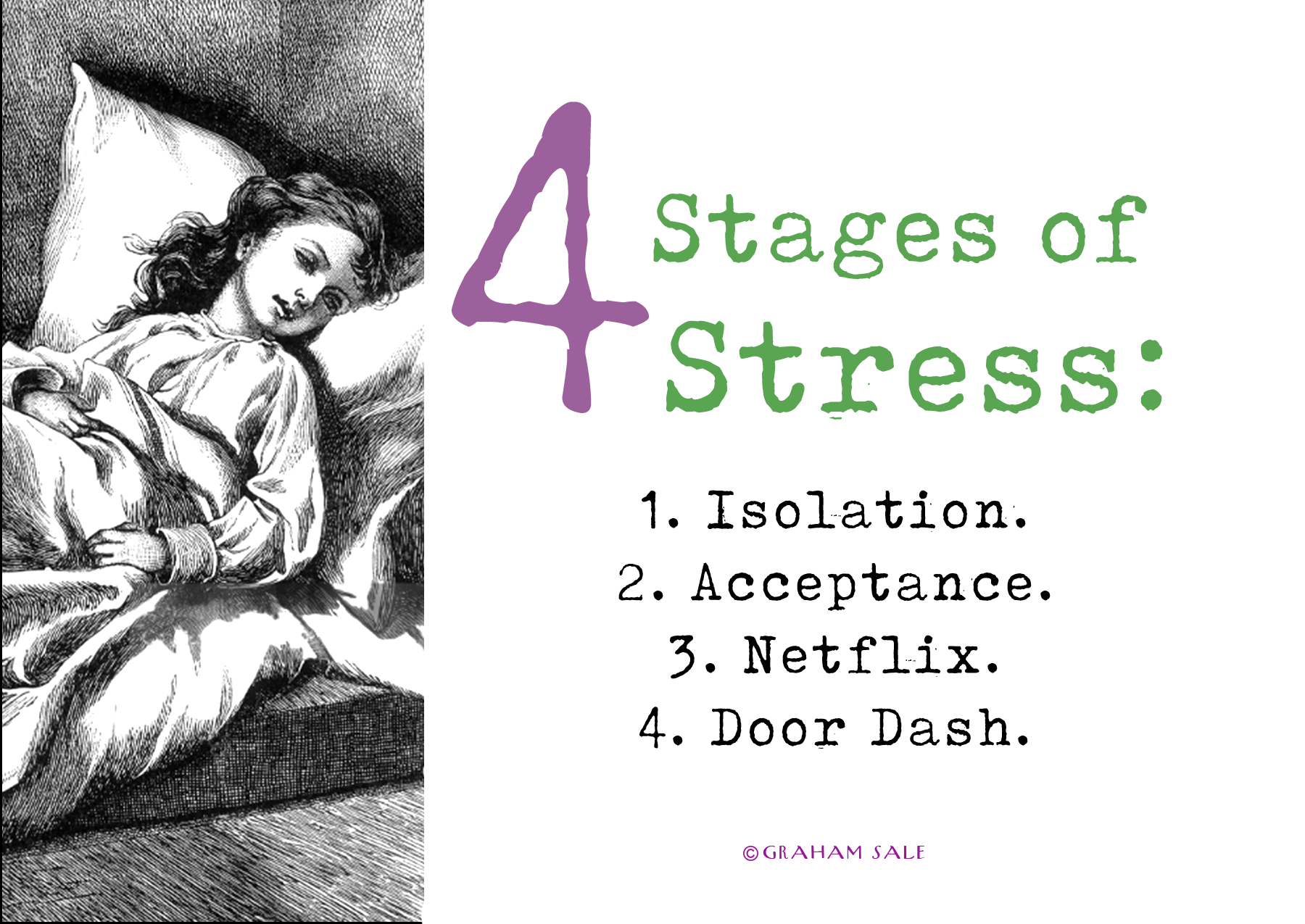 4 stages of stress isolation acceptance netflix door dash