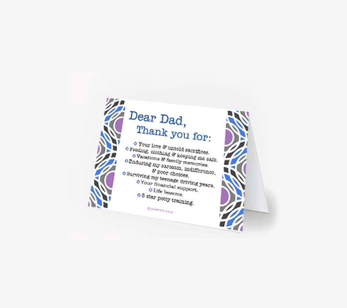 thank you dad greeting cards