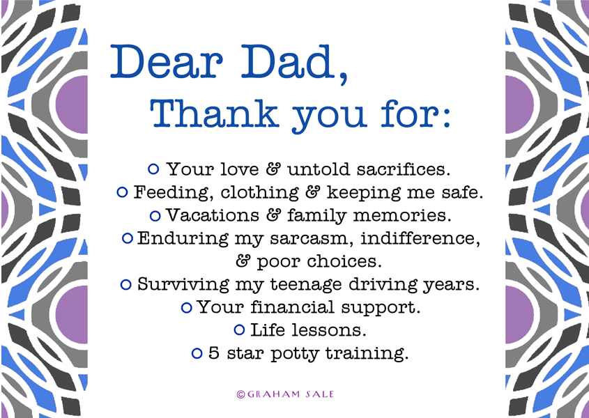 thank you dad