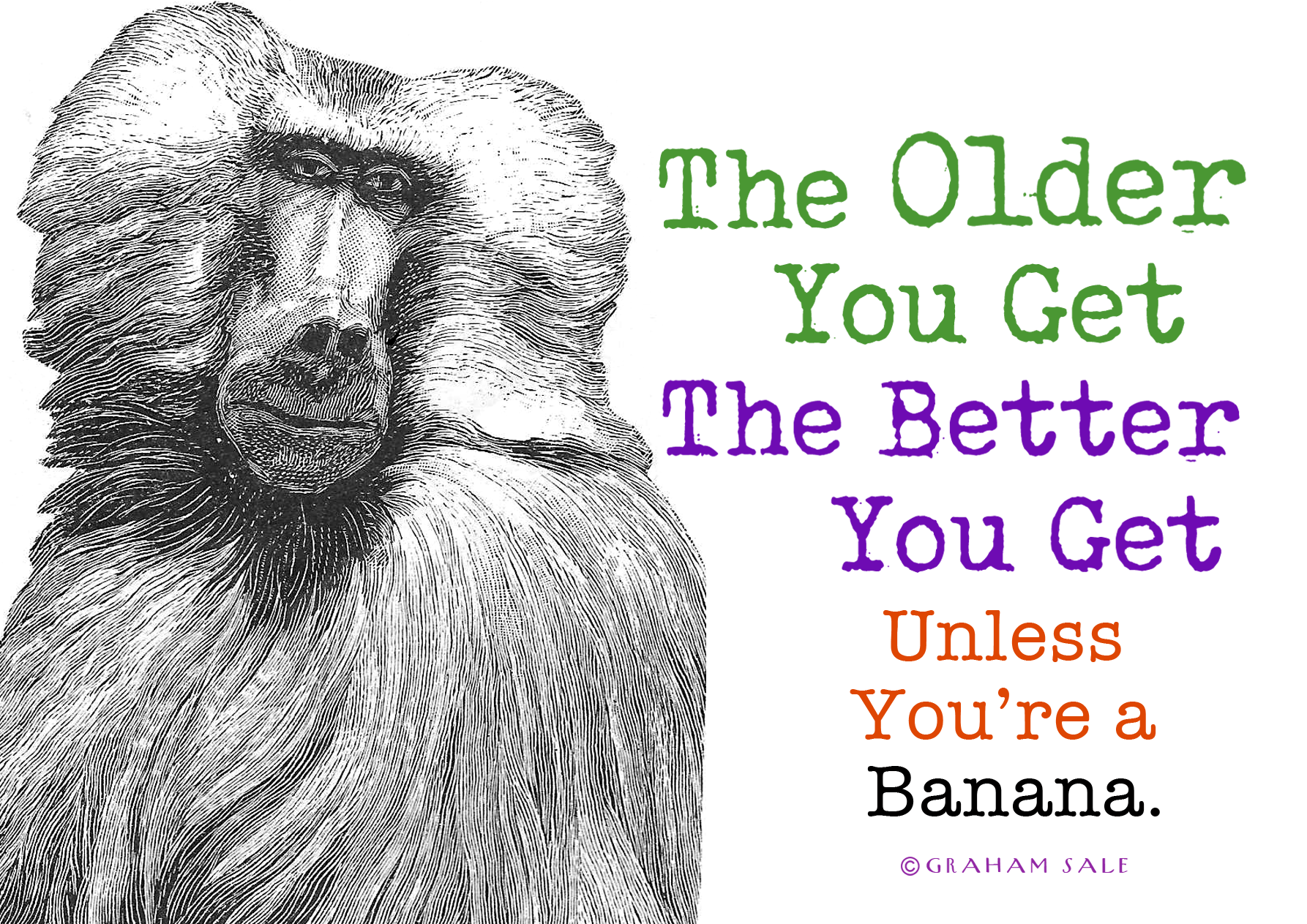 the older you get the better you get unless you are a banana birthday card
